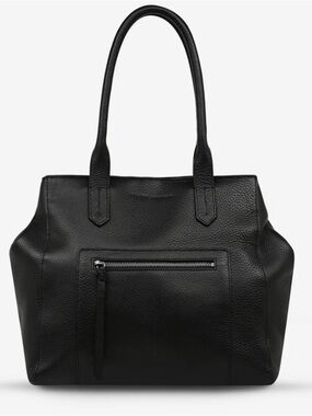 Status Anxiety Abandon Leather Tote Bag - Black